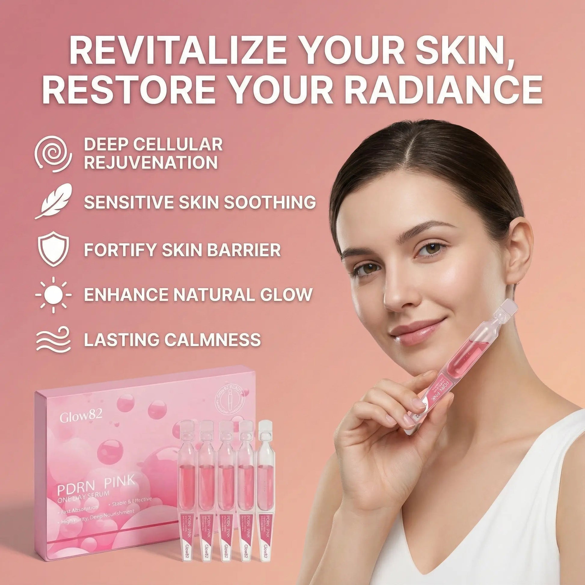 Glow82 Salmon DNA PDRN Pink One Day Serum - glow82