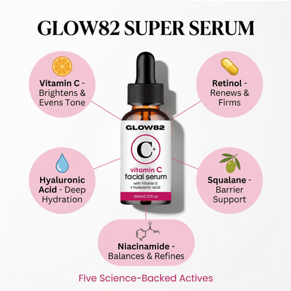 Glow82 Vitamin C Super Serum 5 - in - 1 Brightening Formula - glow82